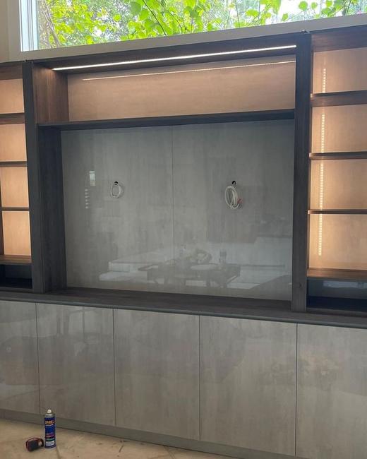 Lit media cabinet — Aguilar Home Solutions, Southwest Florida