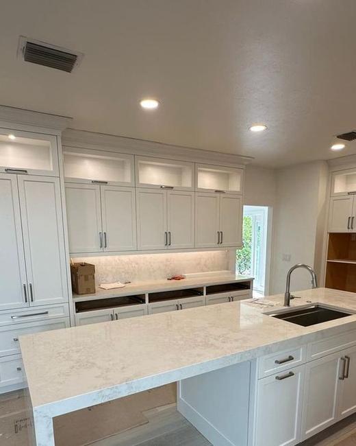 Marble island kitchen — Aguilar Home Solutions, Southwest Florida