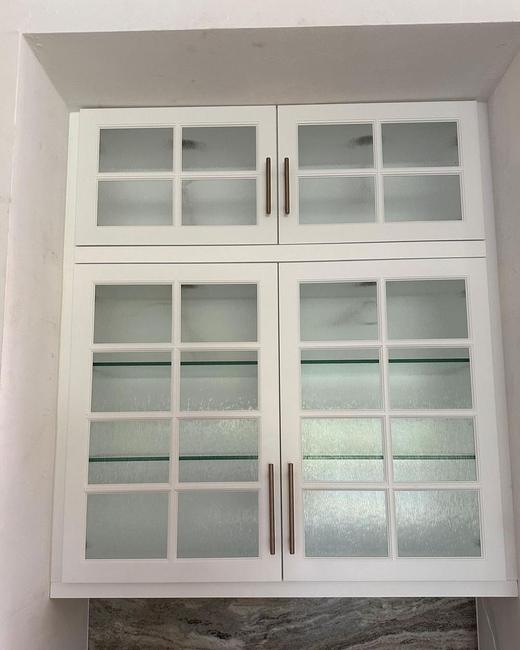 Reeded glass cabinet — Aguilar Home Solutions, Southwest Florida