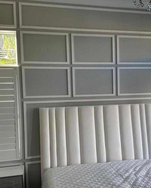 Panelled bedroom wall — Aguilar Home Solutions, Southwest Florida