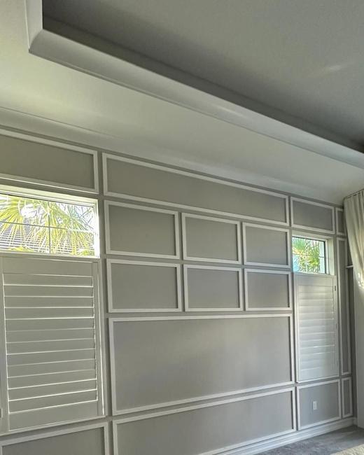 Grid wall moulding — Aguilar Home Solutions, Southwest Florida