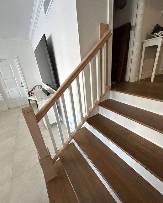 Solid wood staircase — Aguilar Home Solutions, Southwest Florida